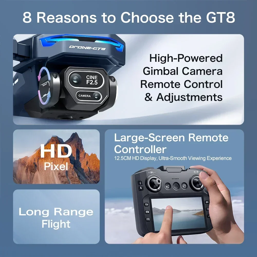 Drone 4K HD GT8 Camera Obstacl - Drone Photogrammetry review and price